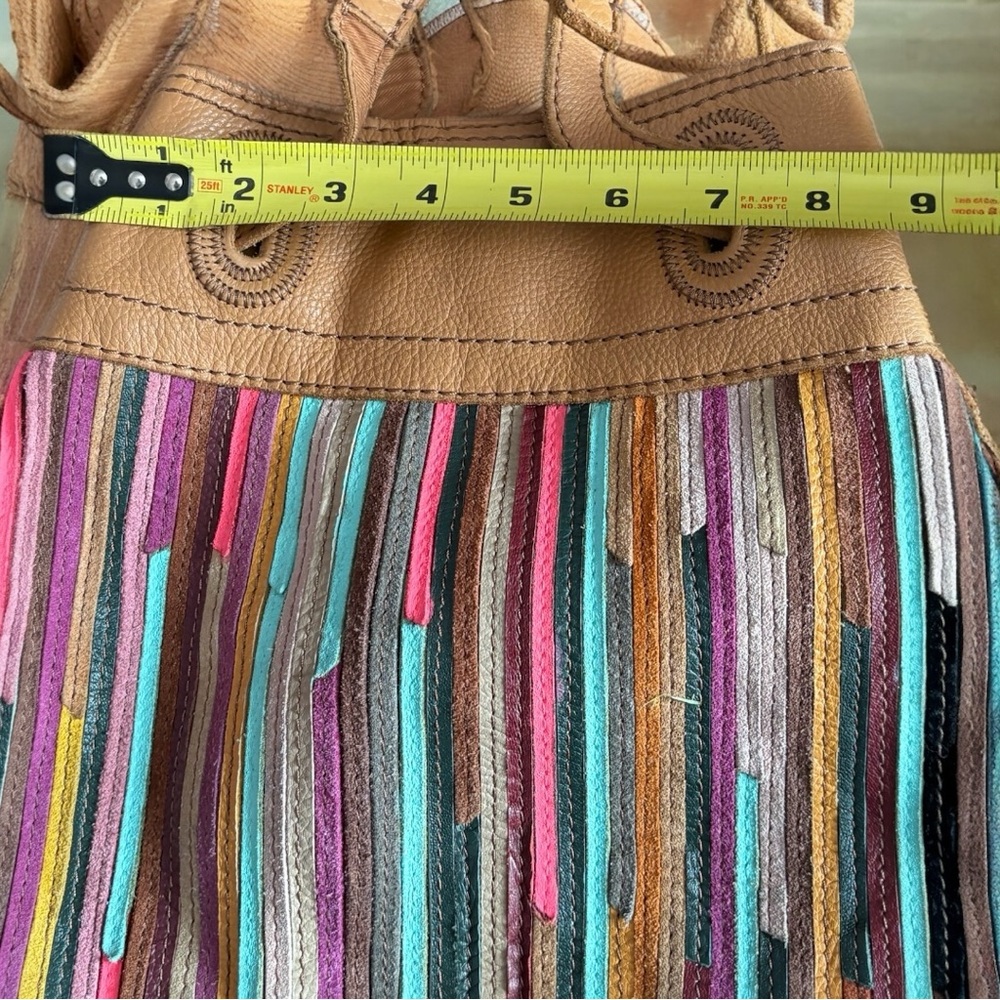 Lucky brand colorful striped leather shoulder hobo bag - Picture 10 of 10